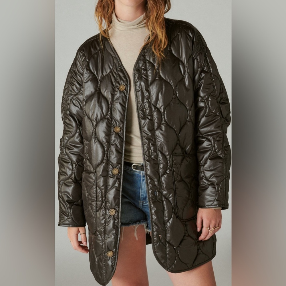 Lucky Brand NWT Reversible Quilted Jacket in Black